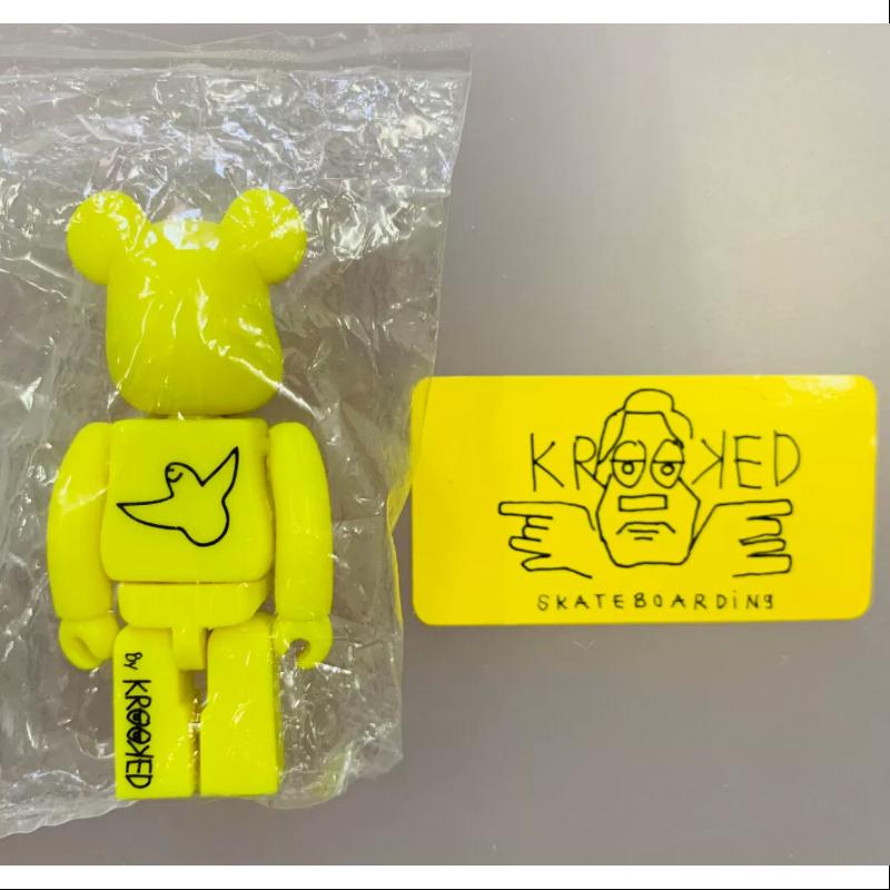 Bearbrick Series 20 ARTIST KROOKED SKATEBOARDING 100% Collectible Vinyl Figure - Limited Edition Art Toy for Display & Skateboarding Enthusiasts - Perfect for Home Decor, Office Collection, and Gift Giving