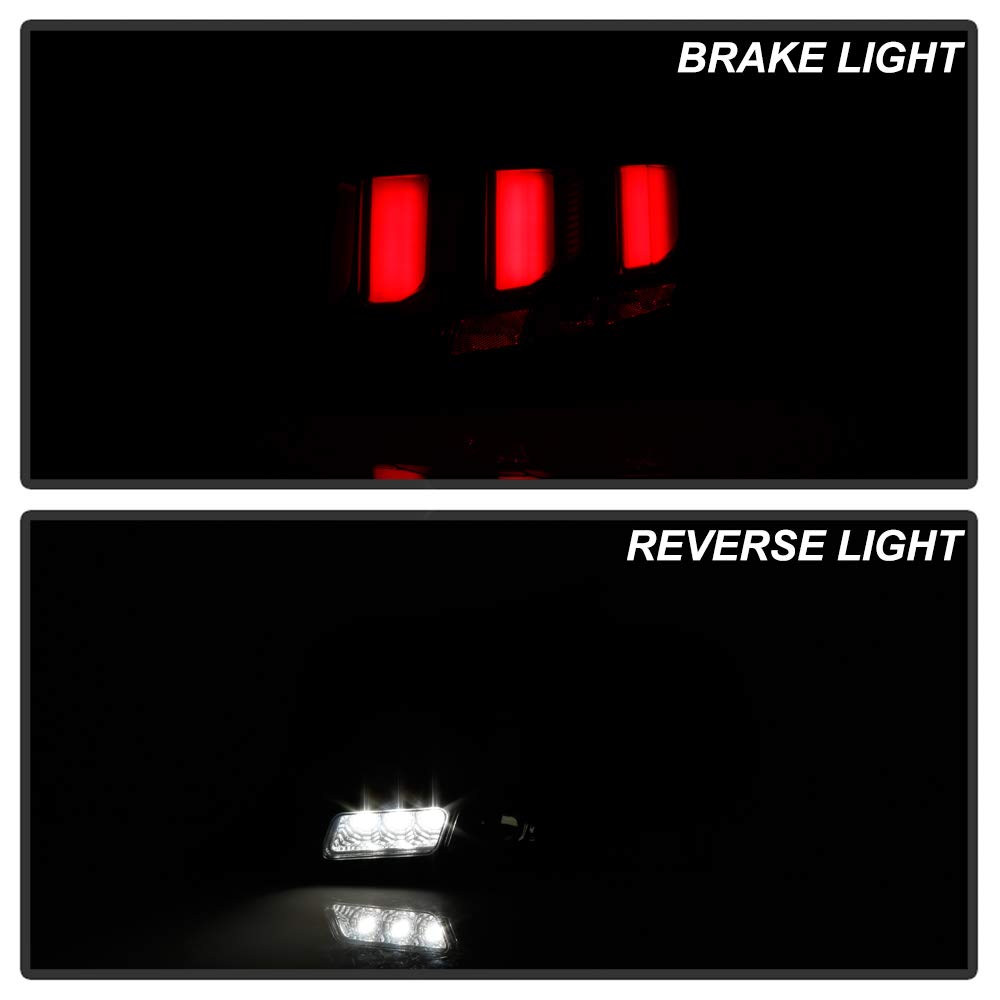 2010-2012 Ford Mustang Sequential LED Tail Lights - Smoked Black Style for Enhanced Visibility & Style | Perfect for Night Driving & Car Shows