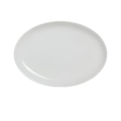 Steelite 13.5 x 8.5 Inch White Oval Coupe Platter - 12 Piece Set for Catering, Buffet Serving & Elegant Dinner Parties