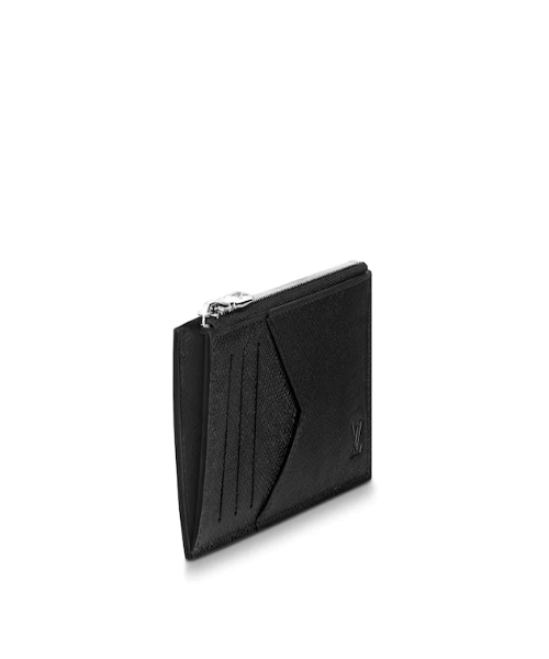 LV Coin Card Holder in Taiga Leather - Slim Wallet for Men & Women - Perfect for Travel, Business & Everyday Use