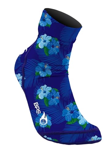 Hibiscus Blue With Rubber Grip Soles