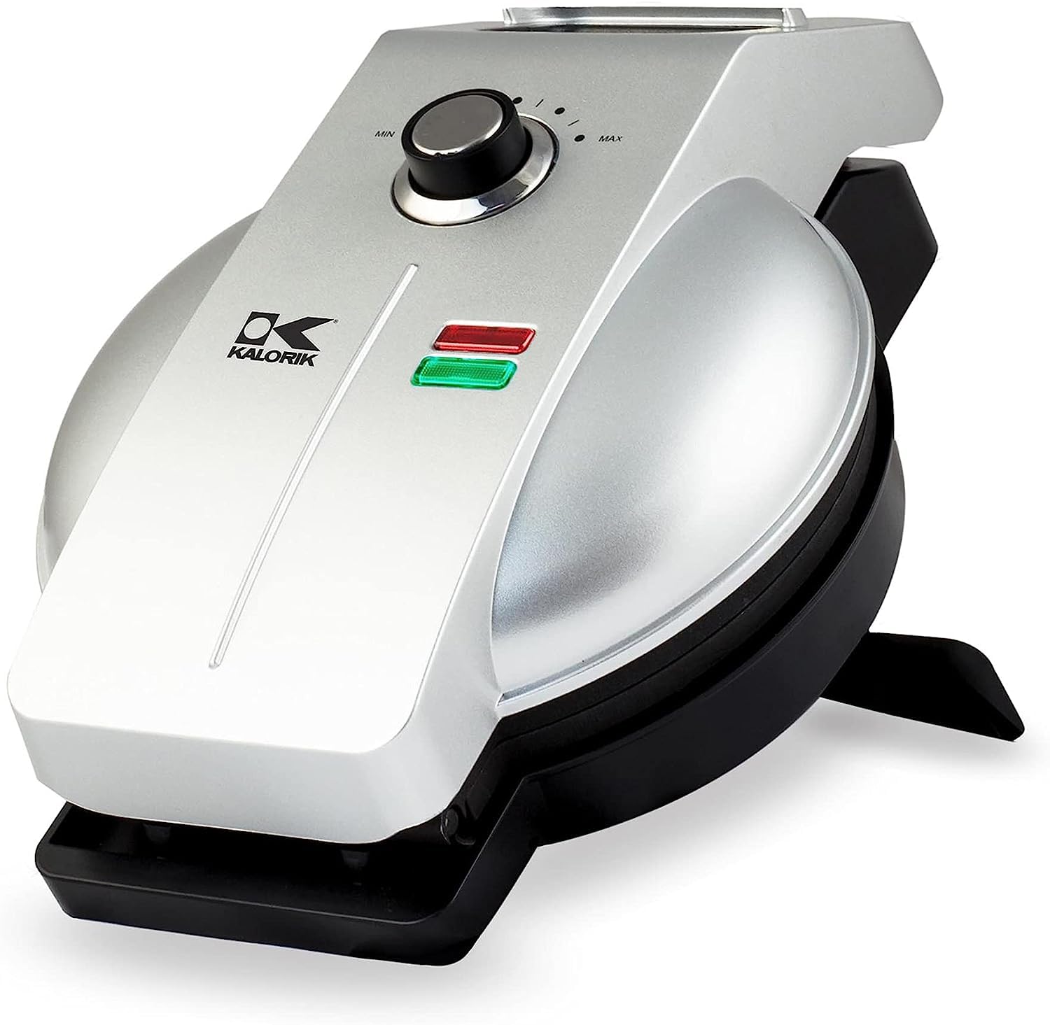 Kalorik Mess-Free Easy Pour Waffle Maker - Non-Stick Belgian Waffle Iron with Drip Tray - Perfect for Breakfast, Brunch & Family Gatherings