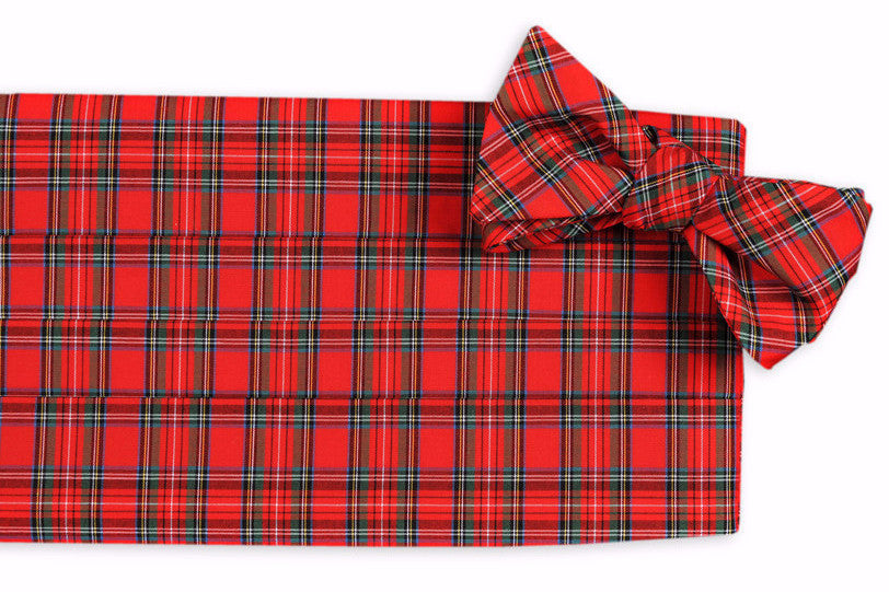 MacIntosh Tartan Cummerbund Set for Men - Premium Scottish Tartan Waistcoat & Bow Tie Set - Perfect for Weddings, Black Tie Events & Formal Occasions