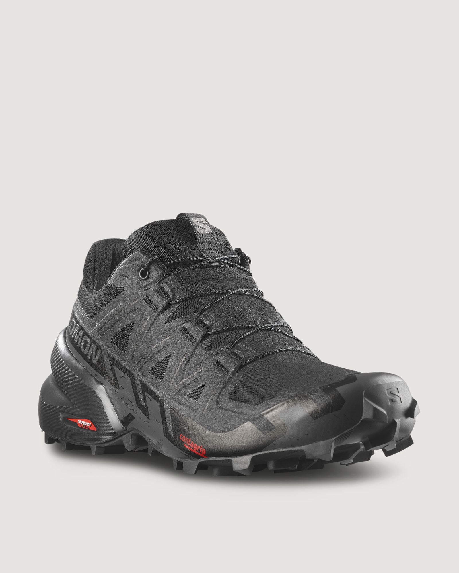 Salomon Speedcross 6 Women's Trail Running Shoes - Black/Black/Phantom | Lightweight & Durable for Hiking, Trail Running & Outdoor Adventures
