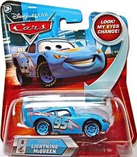 Disney Pixar CARS Movie 1:55 Scale Die Cast Dinoco Lightning McQueen Toy Car #5 with Lenticular Eyes - Collectible Action Figure for Kids & Adults, Perfect for Display, Gifts, and Movie-Themed Playtime