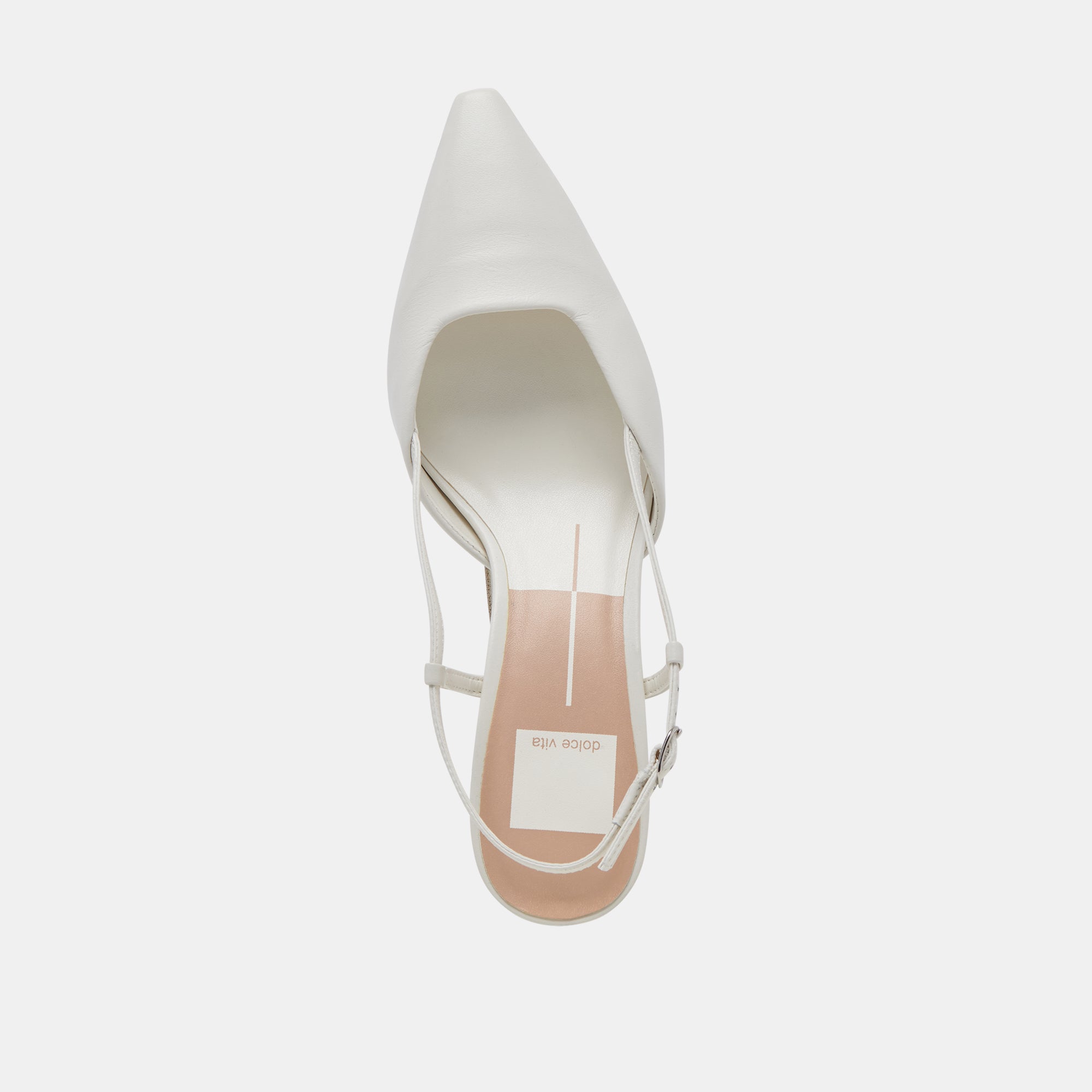 ODELA Women's White Leather Heels - Elegant High Heel Pumps for Office, Party & Wedding - Comfortable Dress Shoes for Women