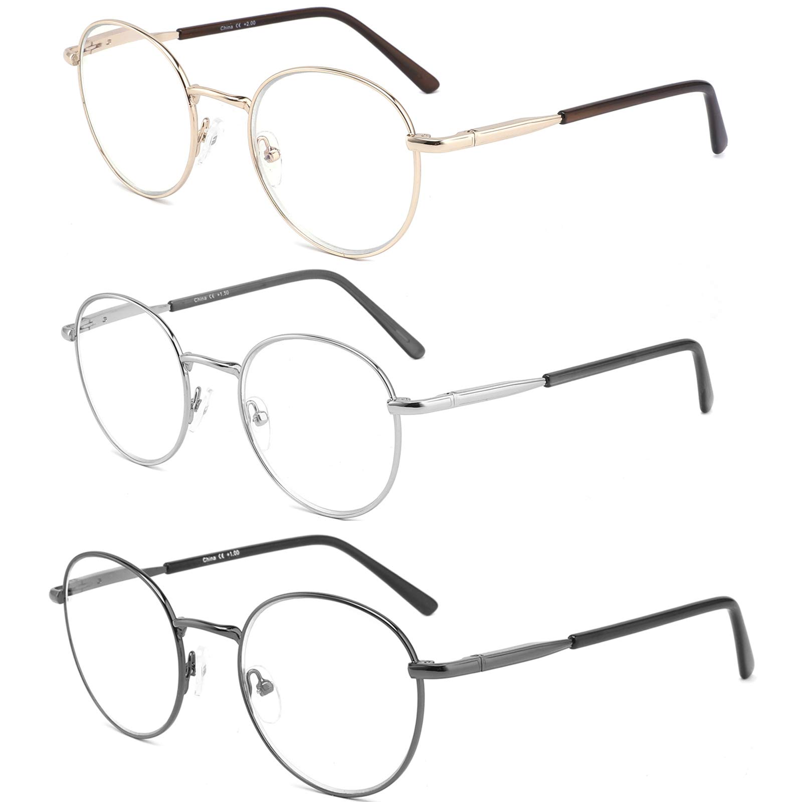 Blue Light Blocking Glasses for Women & Men - Tismac Anti Eyestrain Computer Reading Glasses with Metal Frame - Perfect for Office Work, Gaming & Digital Screen Use