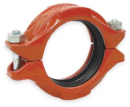 Rigidlok(R) 6 Inch Iron Coupling - 750 psi High Pressure Pipe Fitting for Plumbing, HVAC, and Industrial Applications