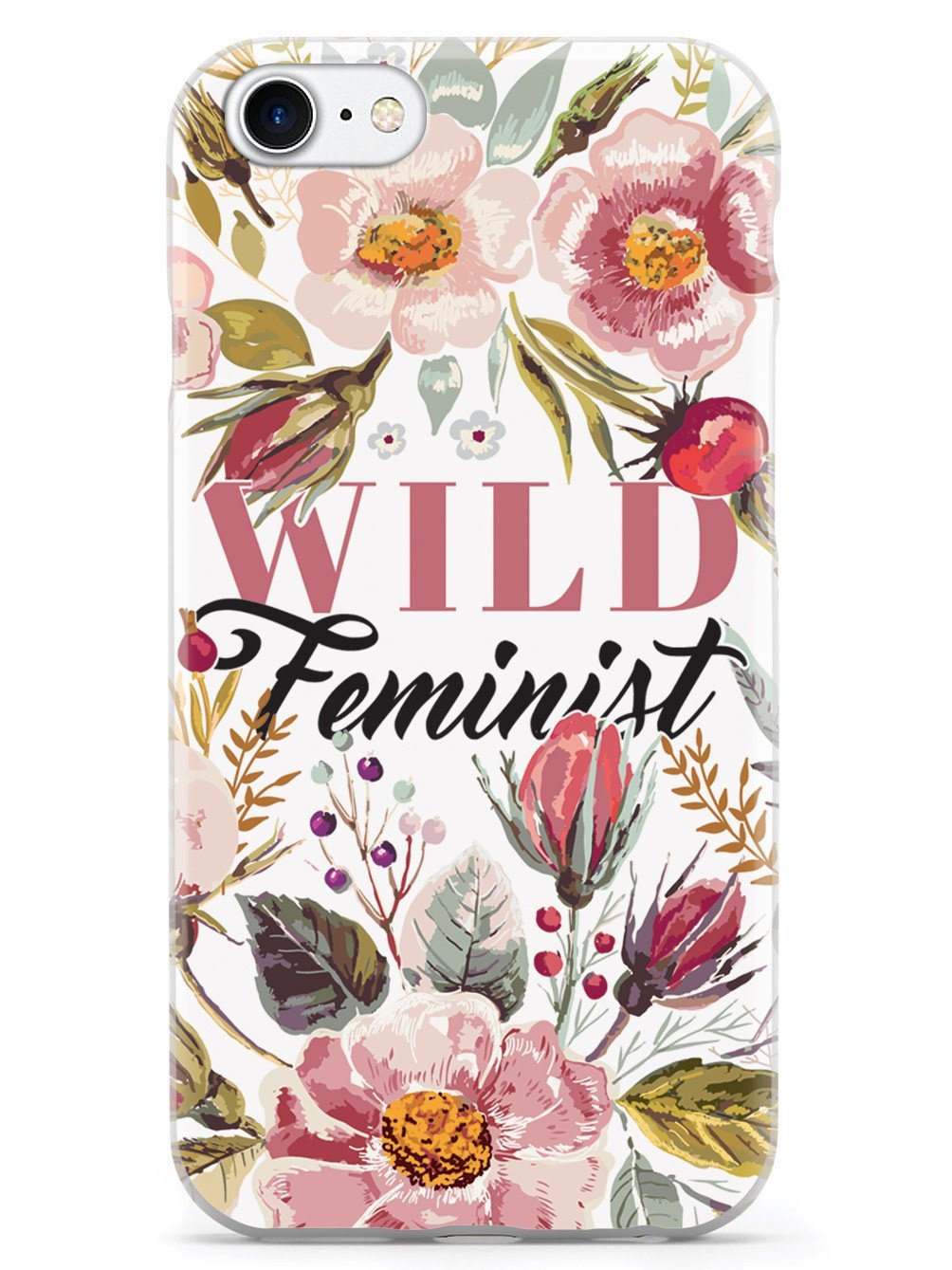 Feminist iPhone SE Case - 3D Textured Protective Cover for Apple iPhone SE (2020/2022) - Shockproof Slim Fit Phone Case - Wild Feminist Design in White - Perfect for Everyday Use & Gift Giving