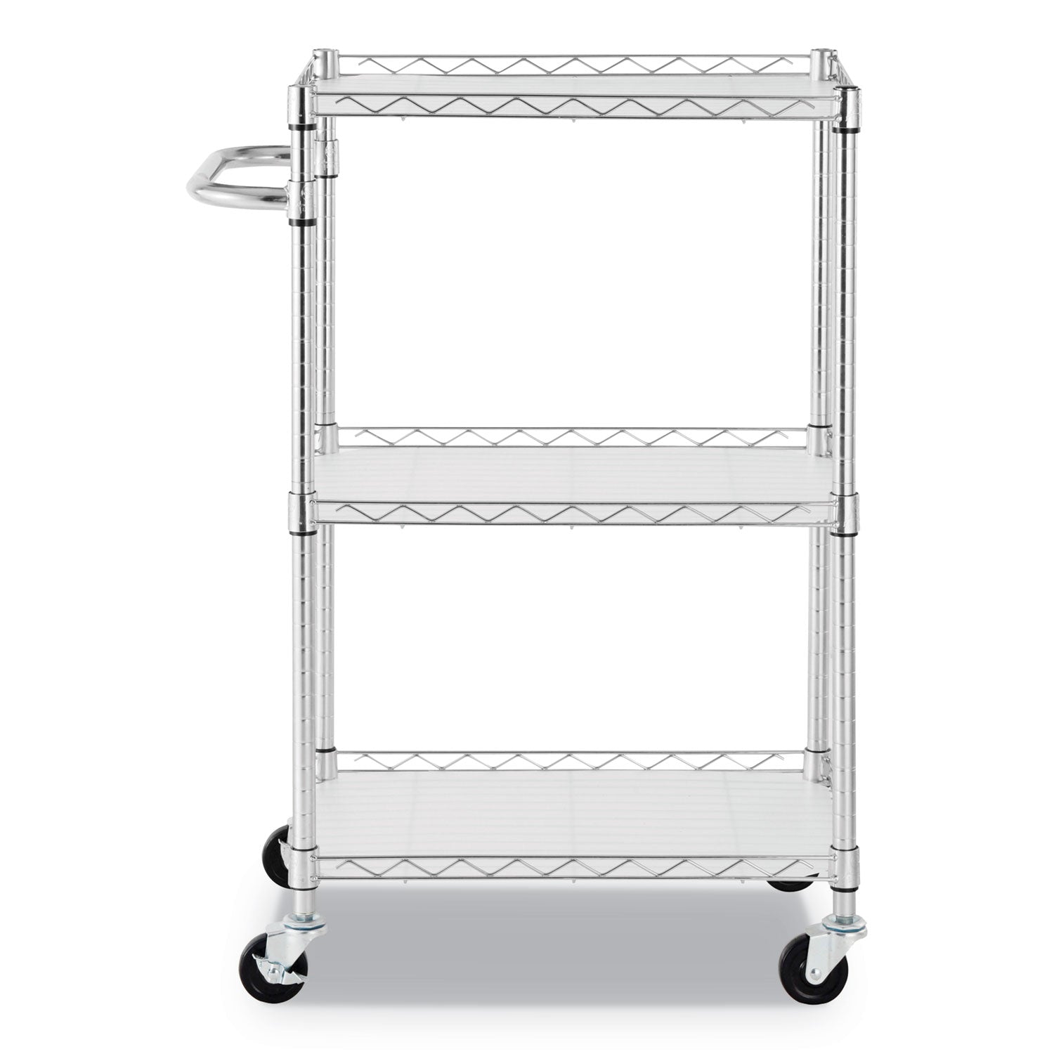 Alera® 3-Tier Heavy Duty Wire Utility Cart with Removable Liners, 450 lb Capacity, 24