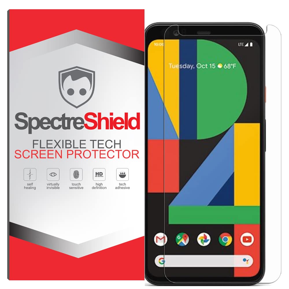 Google Pixel 4 Screen Protector - Spectre Shield Case-Friendly Flexible TPU Film with Full Coverage Clear Protection | Perfect for Everyday Use, Gaming & Outdoor Activities