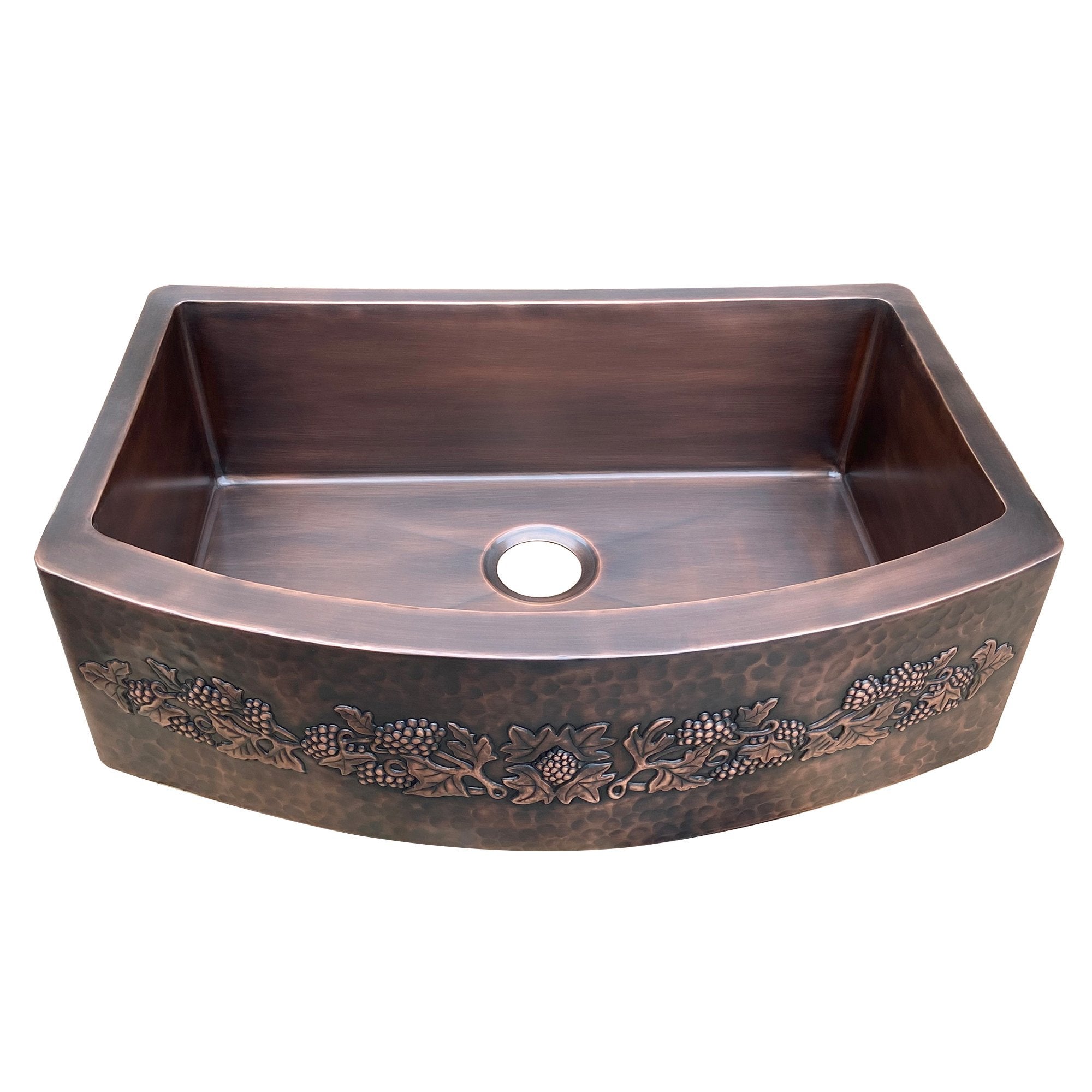 Premium 14 Gauge Single Bowl Farmhouse Apron Copper Kitchen Sink - KSAR 12 | Durable Stainless Steel Sink for Rustic & Modern Kitchens | Perfect for Farmhouse, Cottage & Country Style Homes