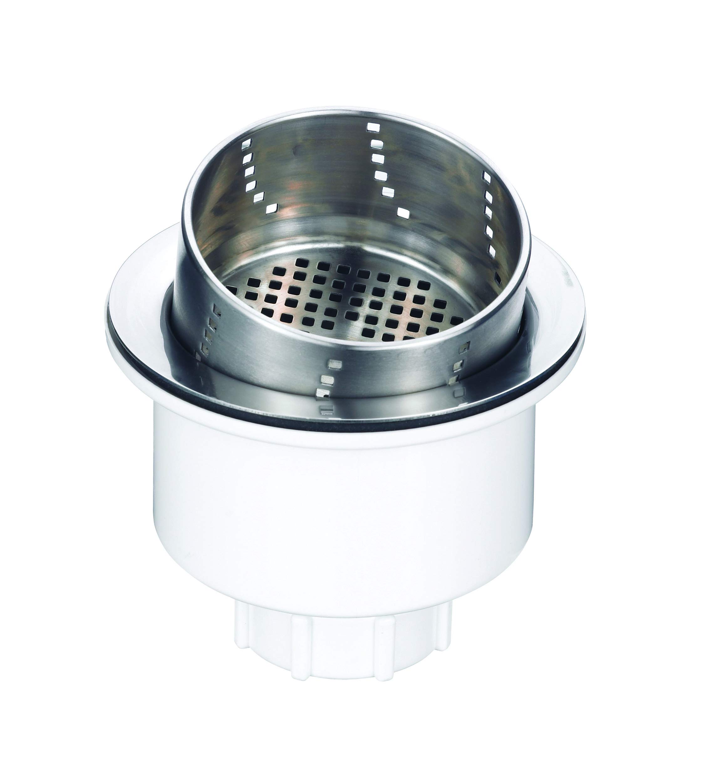 BLANCO Stainless Steel 3-in-1 Kitchen Sink Drain Basket Strainer - Perfect for Food Waste Disposal, Dishwashing & Drain Protection