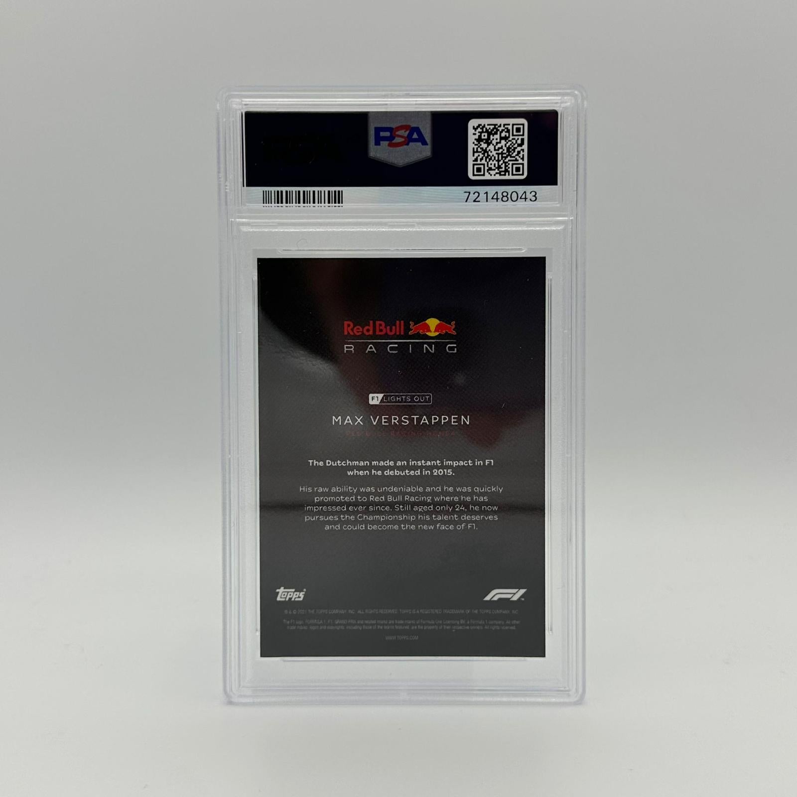PSA 8 Graded 31/75 Max Verstappen Green Parallel Racing Driver Card - Perfect for Collectors, Sports Memorabilia Enthusiasts, and Formula 1 Fans