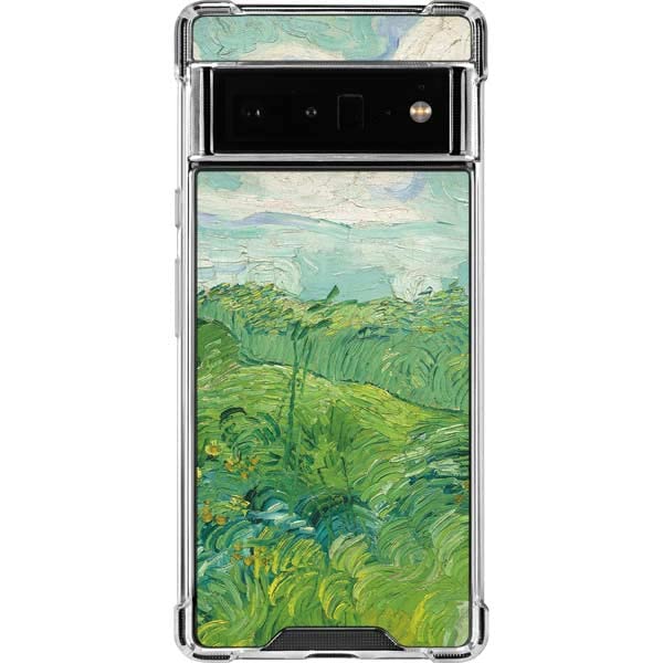 Vincent Van Gogh Phone Case for Google Pixel 6 Pro - Green Wheat Fields Design for Art Lovers