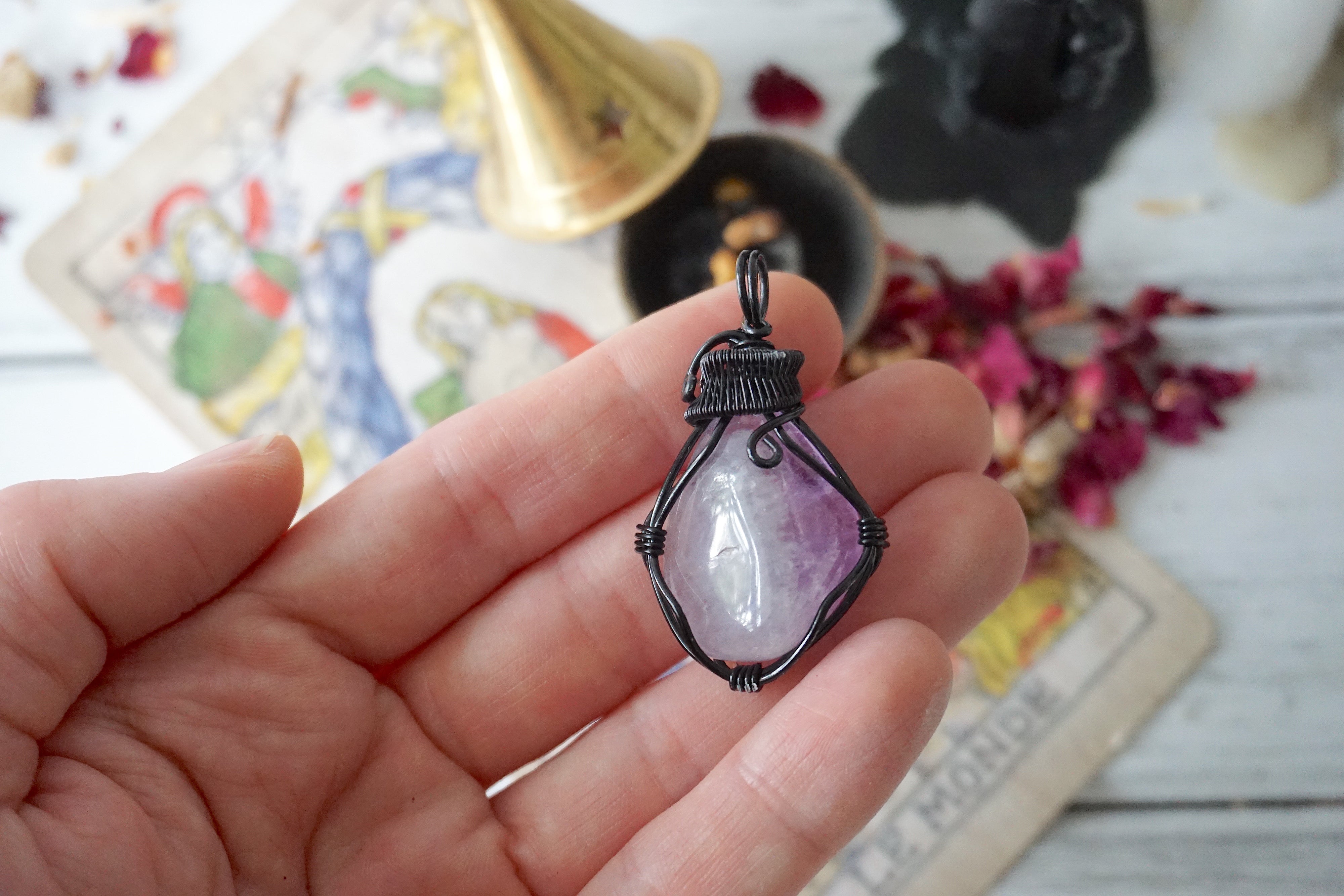 AURA FOUNDATION COLLECTION - Genuine Amethyst Crystal Necklace for Women, Healing Stone Jewelry for Meditation, Yoga & Spiritual Protection | Elegant Purple Gemstone Pendant Gift for Her