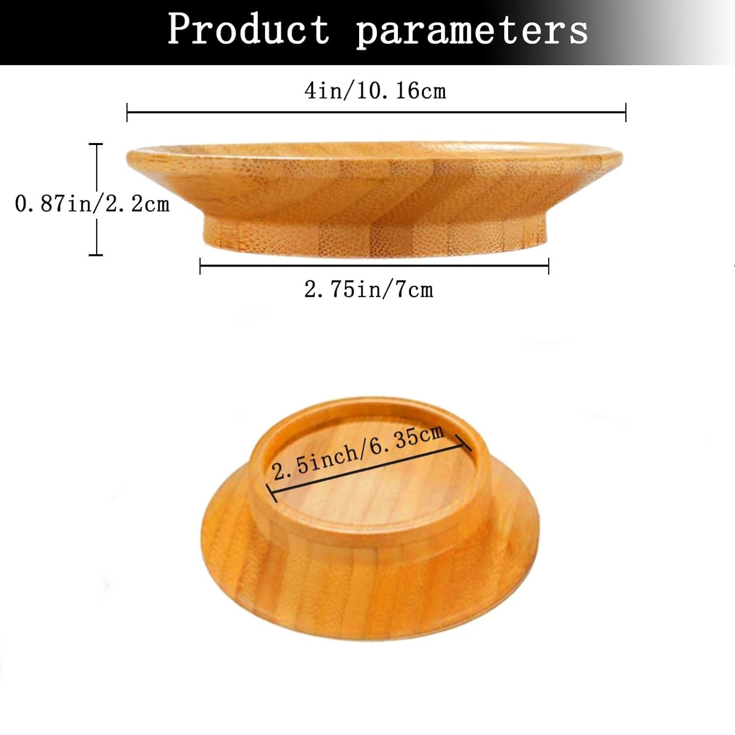 Premium Bamboo Wine Glass Charcuterie Toppers & Coasters Set - 4