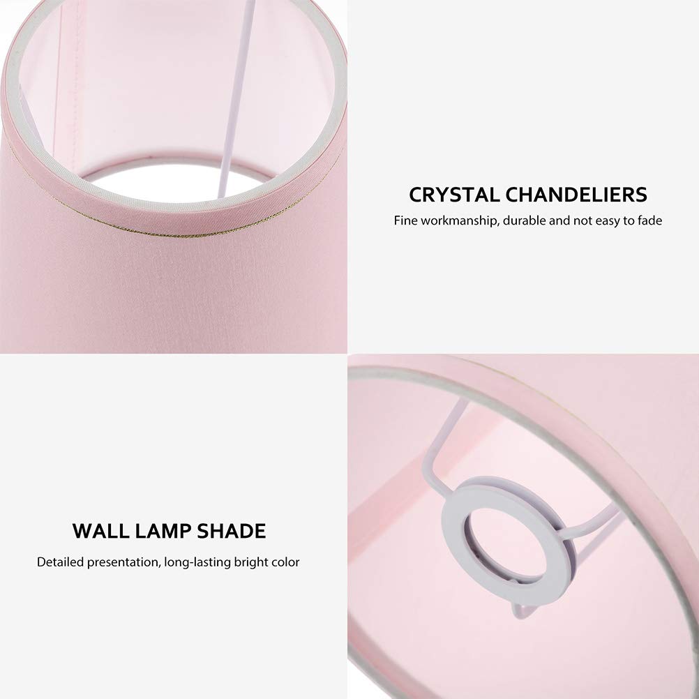 OSALADI 2-Pack Fabric Lampshades - Decorative Ceiling & Table Lamp Covers, Small Chandelier Shades, Clip-On Replacement for Home Décor (Perfect for Living Room, Bedroom & Dining Room Lighting)