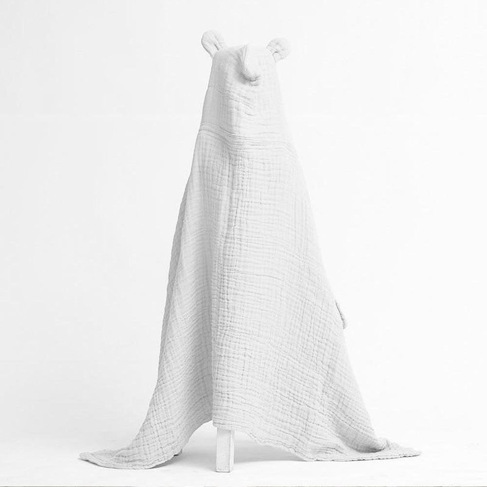 Organic Cotton Hooded Baby Towel with Adorable Ears - Soft & Absorbent for Bath Time, Swimming & Beach - Perfect Newborn & Toddler Gift