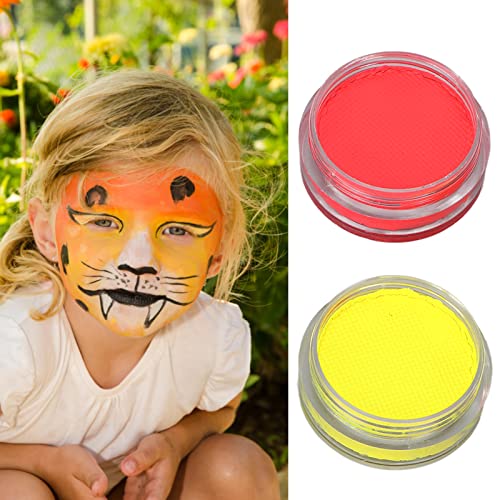 2 Colors Face & Body Paint Kit - Non-Toxic, Cosmetic Grade Pigment for DIY, Halloween, Costume Parties & Stage Makeup - Safe for Kids & Adults - Perfect for Face Painting, Body Art & Creative Events