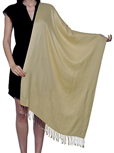 Unisex Plain Pashmina Scarf Shawl - 100% Viscose Wrap Stole for Women & Men - Soft Lightweight Fashion Accessory for Winter, Fall, Office & Travel