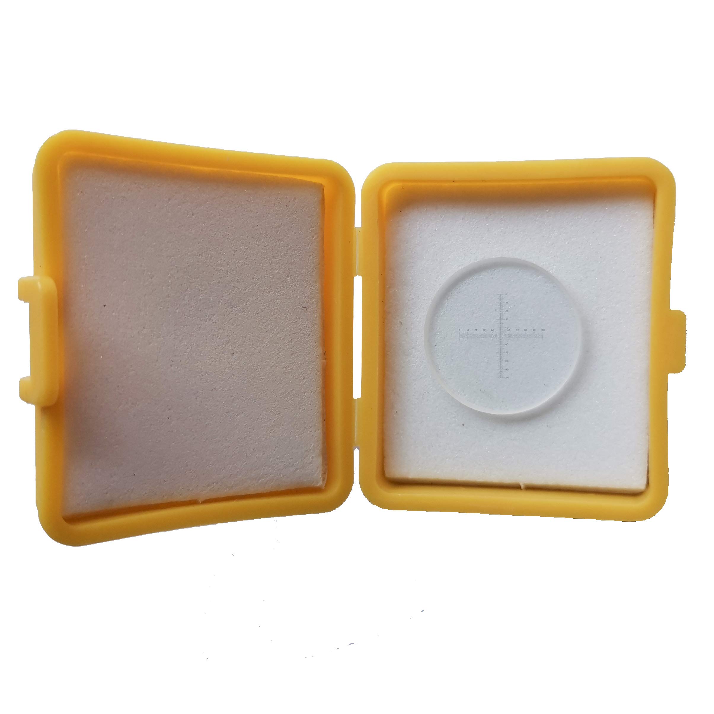 0.1mm High Precision 24mm Diameter Microscope Ocular Micrometer - Cross Calibration Ruler Slide for Eyepiece - Perfect for Lab Measurements, Biological Research & Microscope Calibration