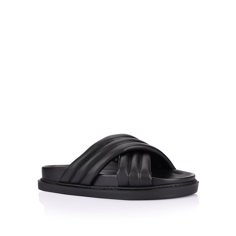 Britney Comfortable Footbed Slides for Women & Men - Soft Cushioned Sandals with Arch Support - Black | Perfect for Beach, Pool, Gym & Casual Wear