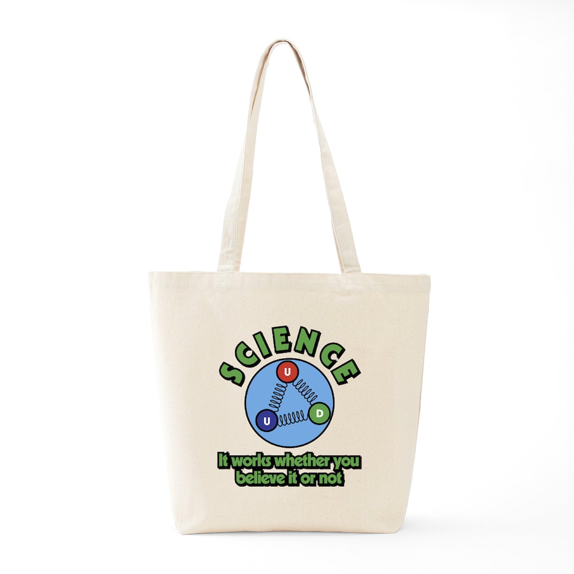 Science It Works Whether You Believe It Tote Bag - Natural Canvas Reusable Shopping Bag for Groceries, Beach & Everyday Use