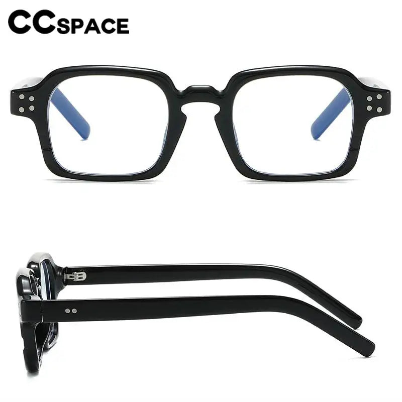 CCspace Women's Full Rim Square Polycarbonate Reading Glasses R57197 - Lightweight Blue Light Blocking Readers for Computer Work, Reading & Office Use