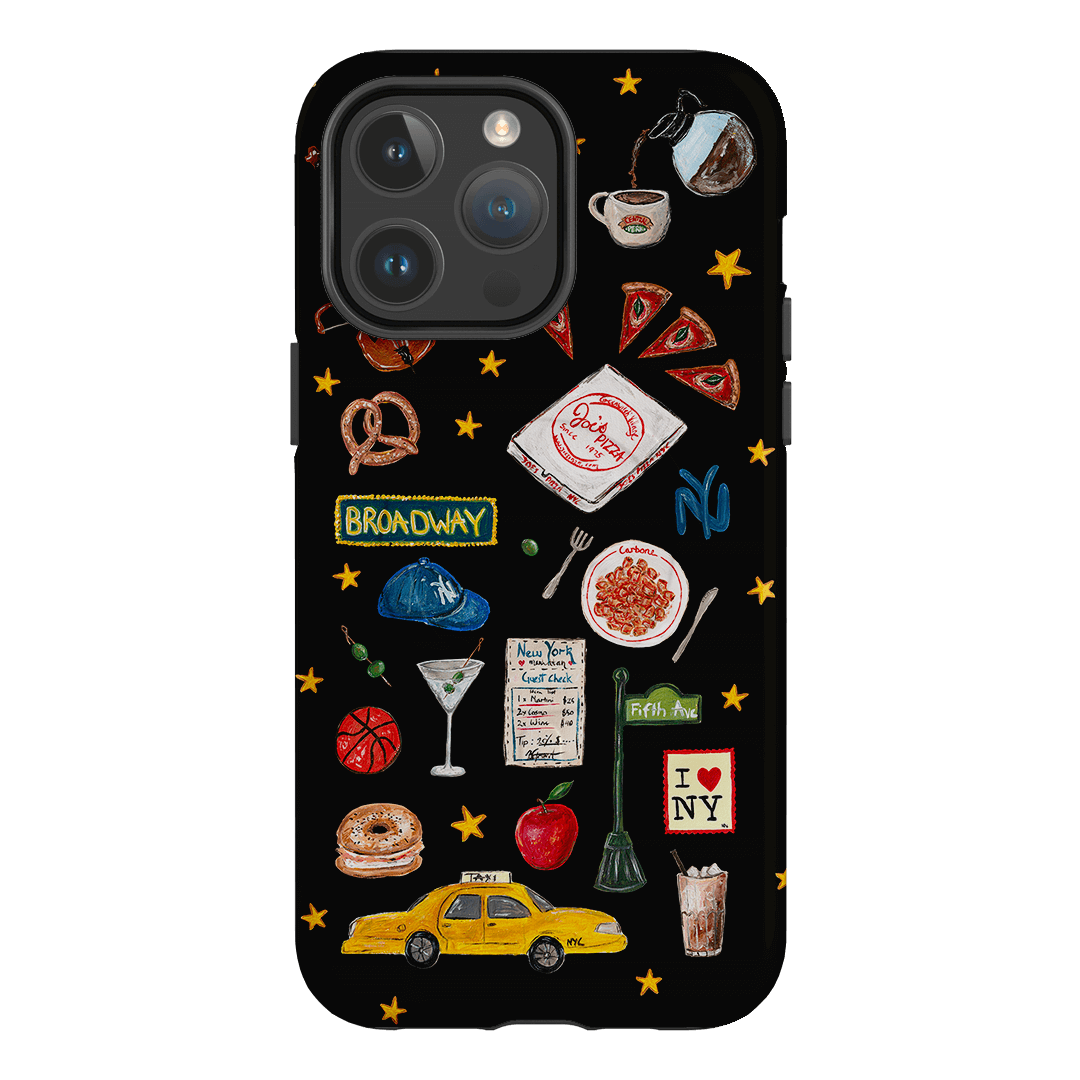 NYC Skyline iPhone Case - Durable Protective Phone Cover for iPhone 12/13/14/15 Pro Max with NYC Landmarks - Perfect for Travelers & New York Lovers