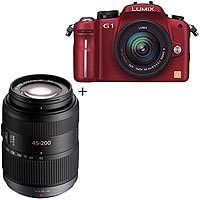 Panasonic Lumix DMC-G1 Digital Mirrorless Camera with 14-45mm Lens (Red) - Perfect for Travel Photography, Vlogging & Everyday Shooting
