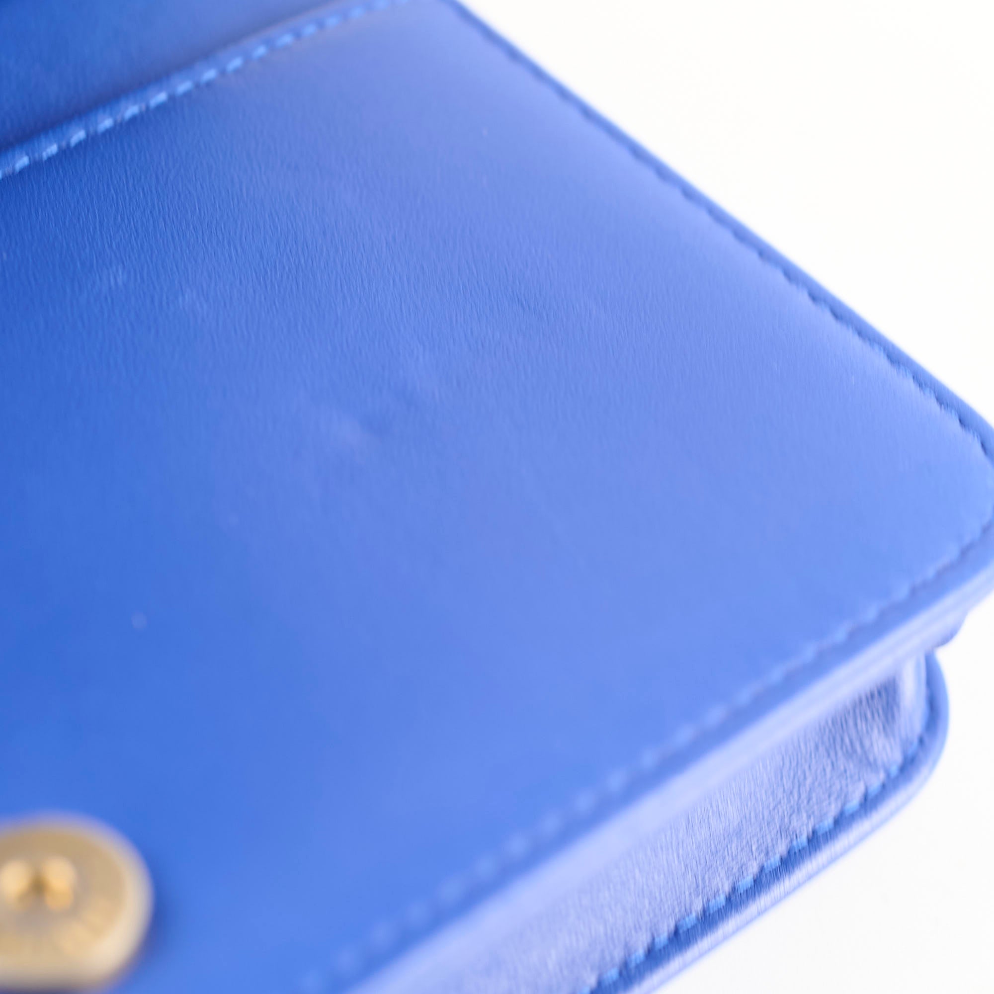 Chanel Boy Wallet on Chain Blue Lambskin Leather Crossbody Bag - Perfect for Evening Out & Daily Use