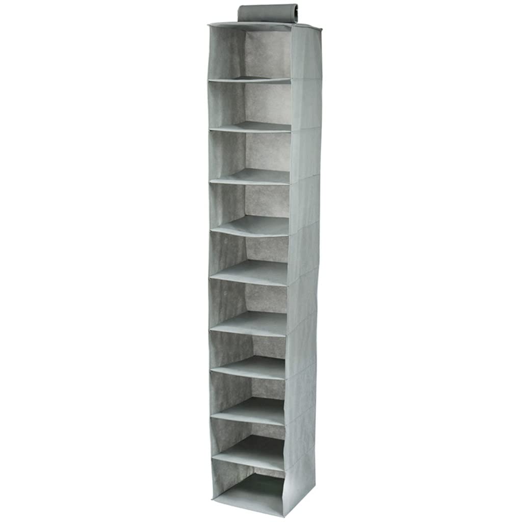 Gray Hanging Hat Rack Organizer - 20x30x125cm Wall Mounted Wardrobe Storage for Caps, Hats & Accessories - Perfect for Closet, Bedroom & Entryway Organization
