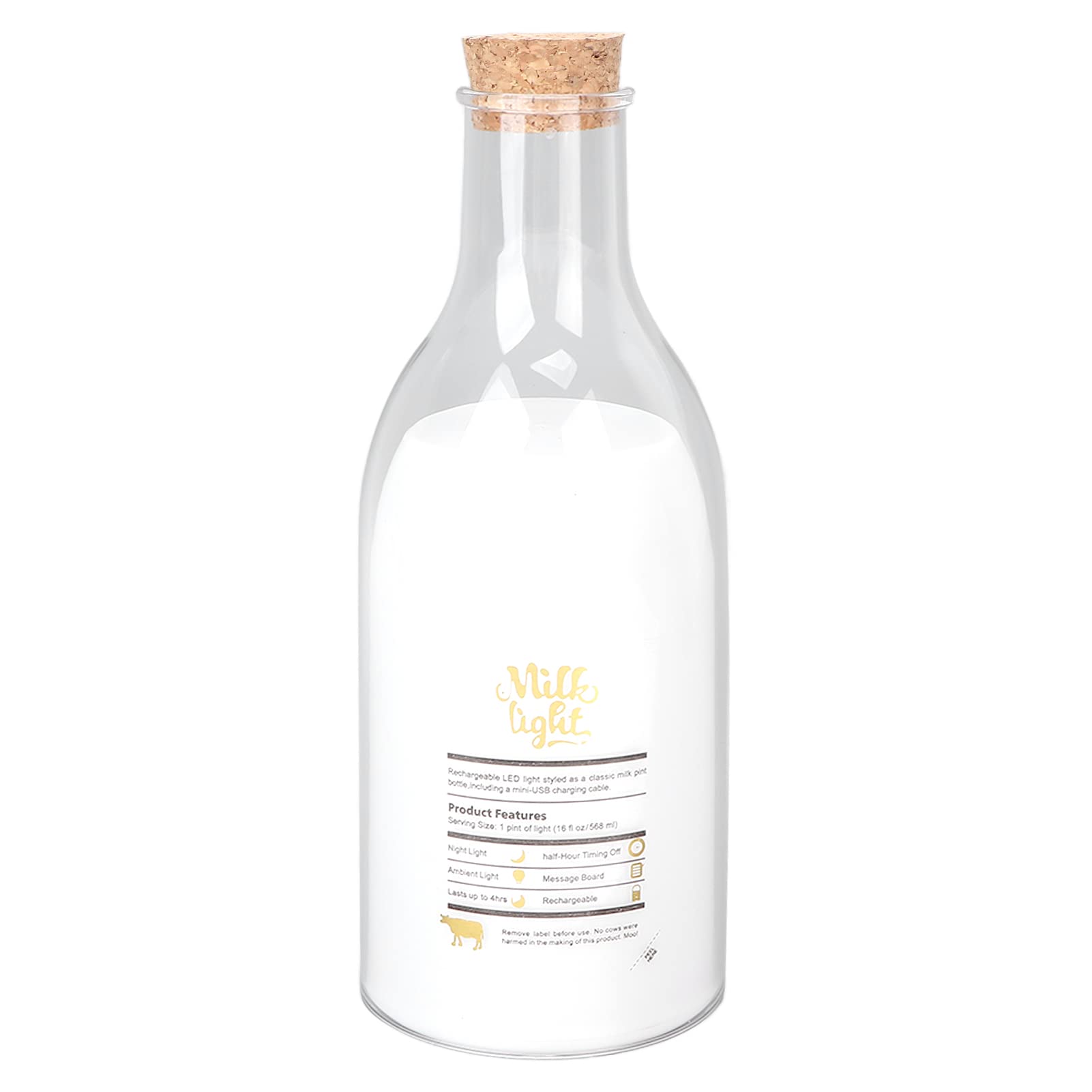 LED Milk Bottle Night Light - Touch Sensor Bedside Lamp for Nursery, Kids Room, Living Room & Bedroom Decor - Soft Glow for Night Feeding, Reading & Relaxation