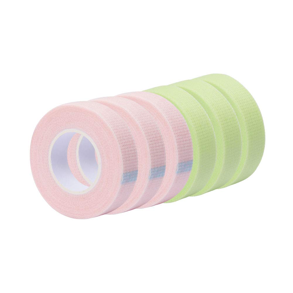 6pcs Breathable Microporous Eyelash Extension Tape - Silicone Gel Cross Texture Lash Strips for Professional Salon & DIY Home Use | Wendy Lashes JD0207-6Pcs Colored | Perfect for Lash Artists, Beauty Salons & At-Home Makeup Application