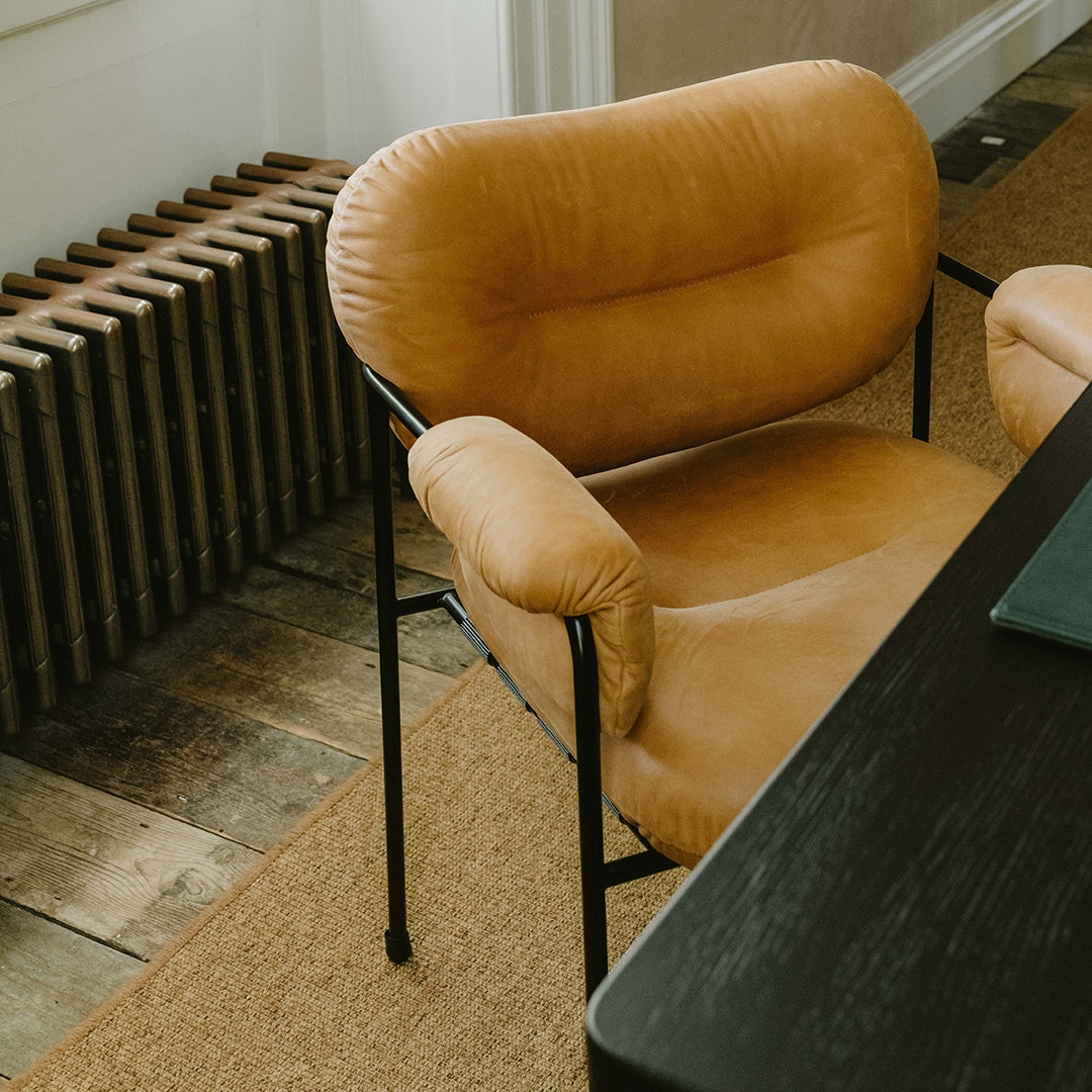 Bollo Modern Dining Chair - Sturdy Wooden Kitchen Chair with Upholstered Seat - Perfect for Dining Room, Kitchen, and Home Office