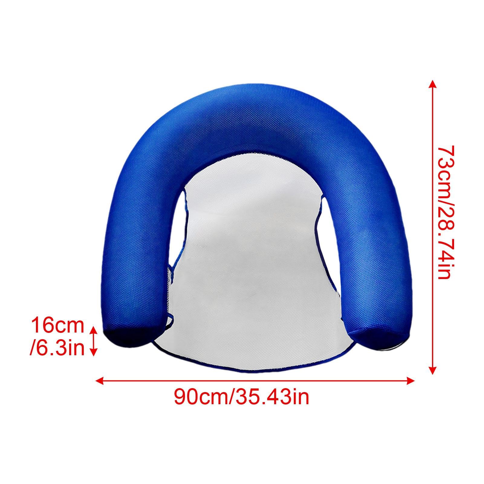 **Inflatable Pool Floating Chair for Adults - U-Shaped Noodle Lounger with Scarf, Comfortable Reusable Water Chair for Swimming, Beach, Pool Party & Relaxation**