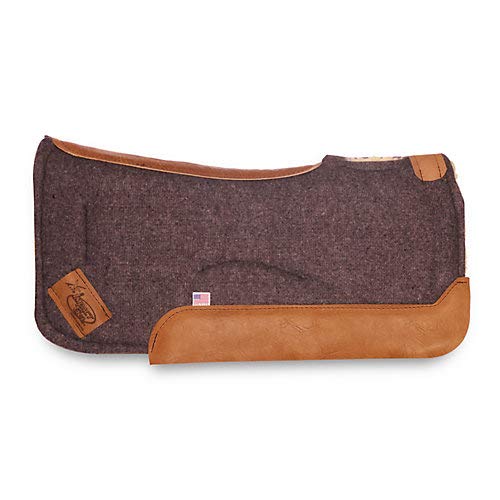 Impact Gel Contour Felt Saddle Pad - Shock Absorbing Horse Riding Pad for Comfort & Protection - Perfect for Trail Riding, Dressage & Jumping