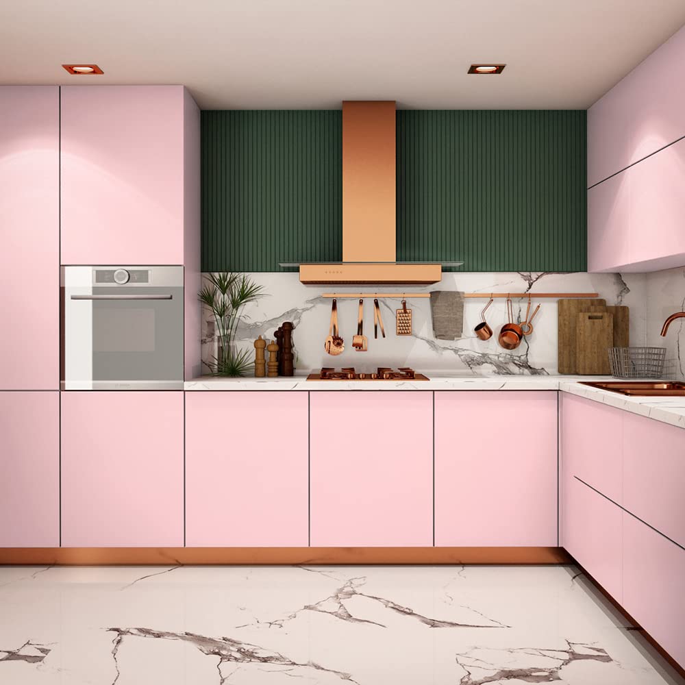 Wudnaye Pink Peel and Stick Wallpaper - 11.8x196.8 Inch Glitter Self-Adhesive Vinyl Contact Paper for Cabinets, Countertops & Kitchen Decor | Waterproof, Removable Wallpaper for Home, Office & DIY Projects