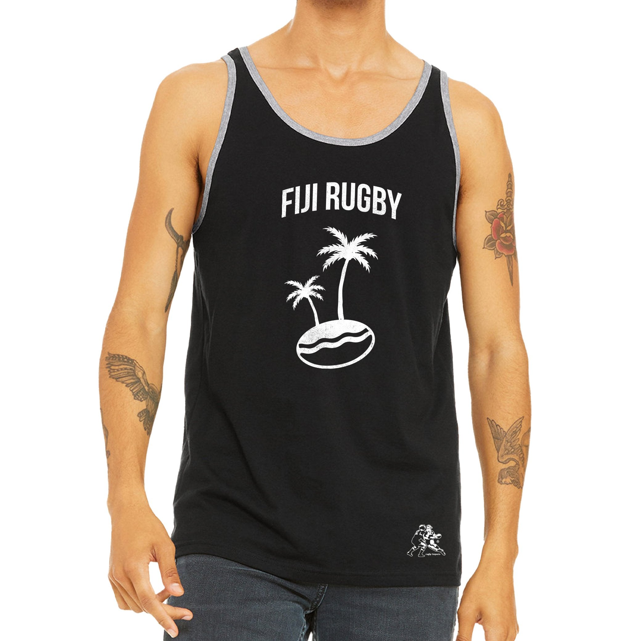 Fiji Rugby Tank Top for Men - Breathable & Lightweight Sports Jersey - Perfect for Rugby Matches, Training & Fan Support