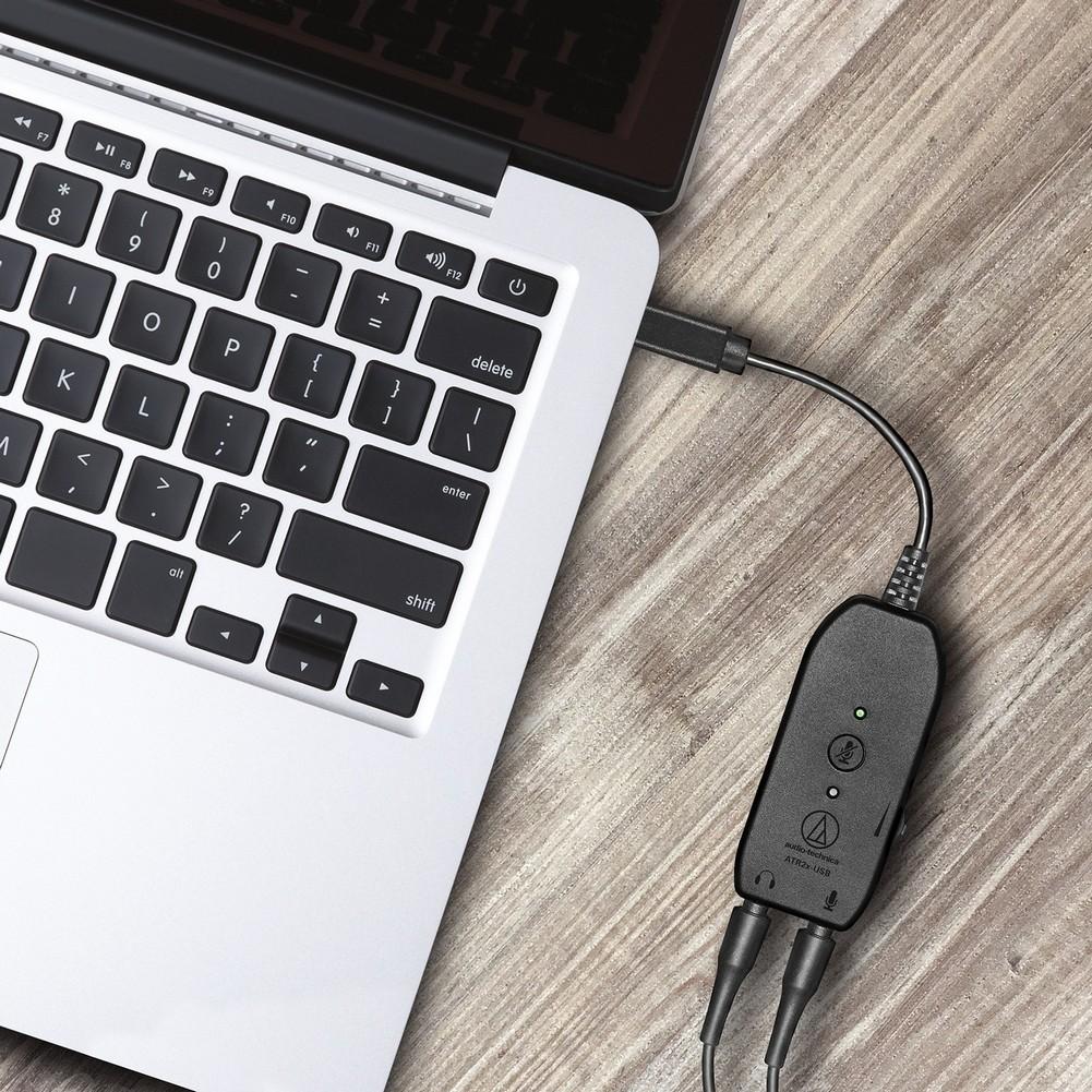 Audio Technica ATR2x USB Digital Audio Adapter - 3.5mm to USB Converter for Podcasting, Streaming & Home Recording Studio Setup