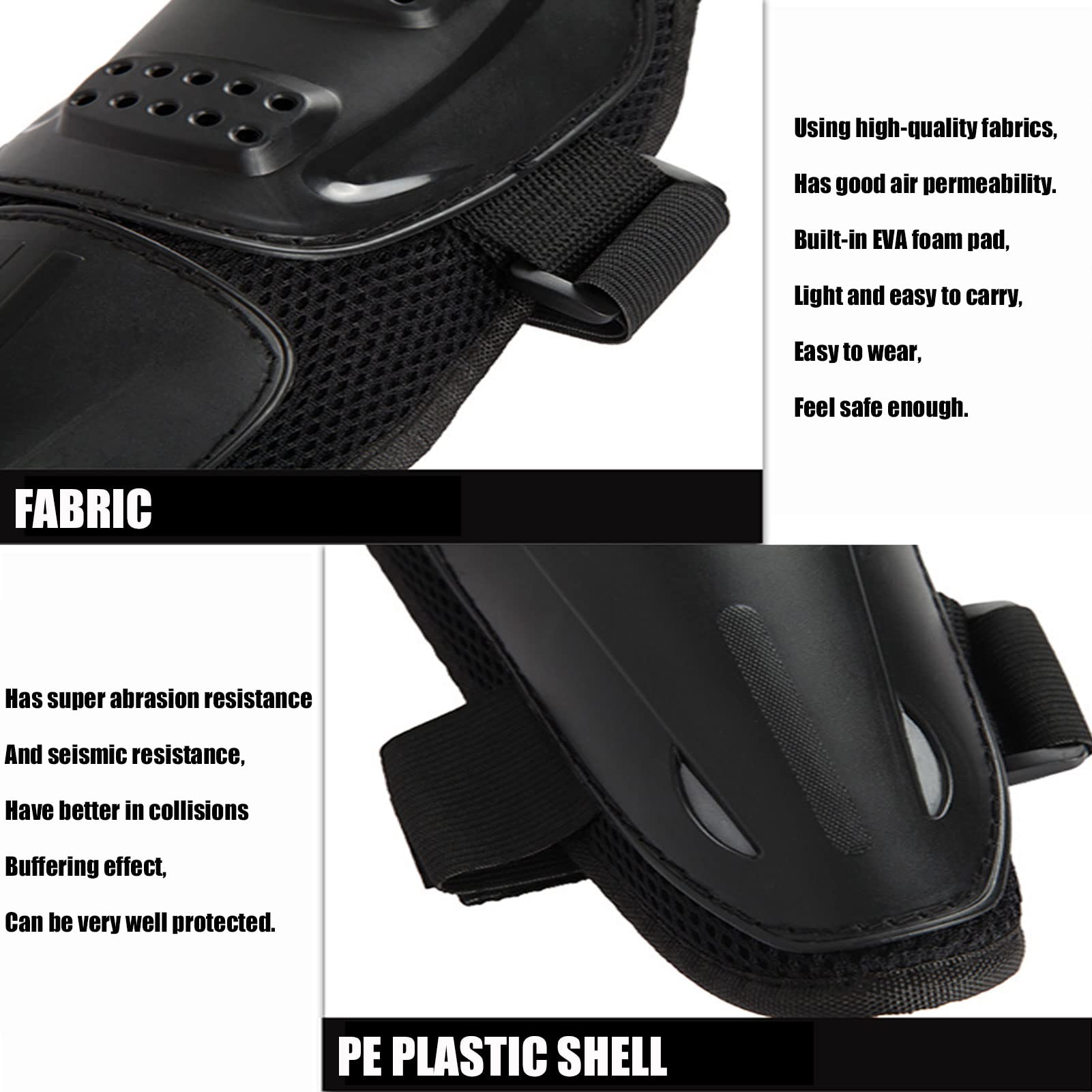 Motocross Knee & Elbow Guards - 4 Pcs Adult Protective Gear for Riding