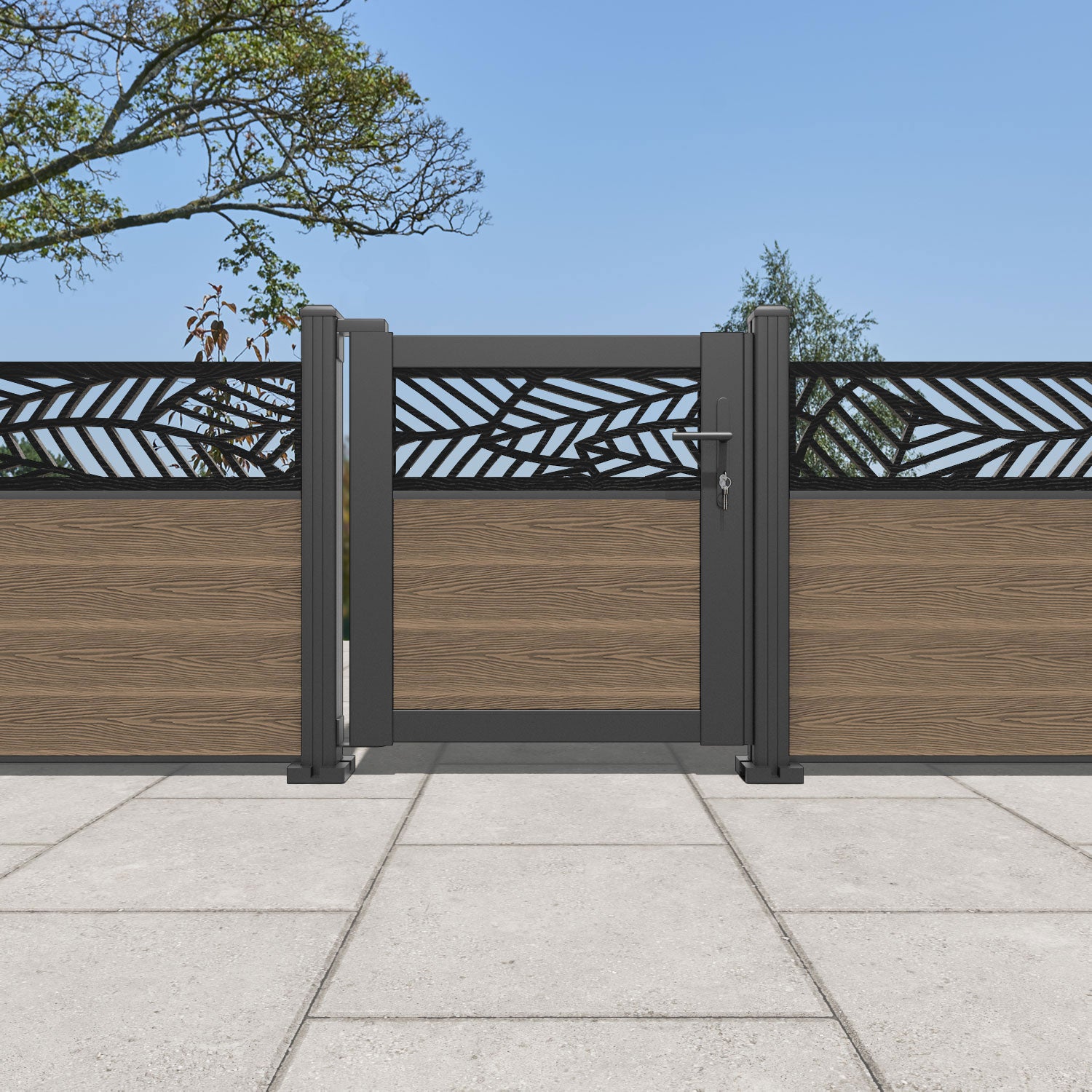 Classic Teak Habitat Pedestrian Gate - Durable Wooden Garden Gate for Home & Outdoor Use - Perfect for Backyard, Patio, and Fence Entryway