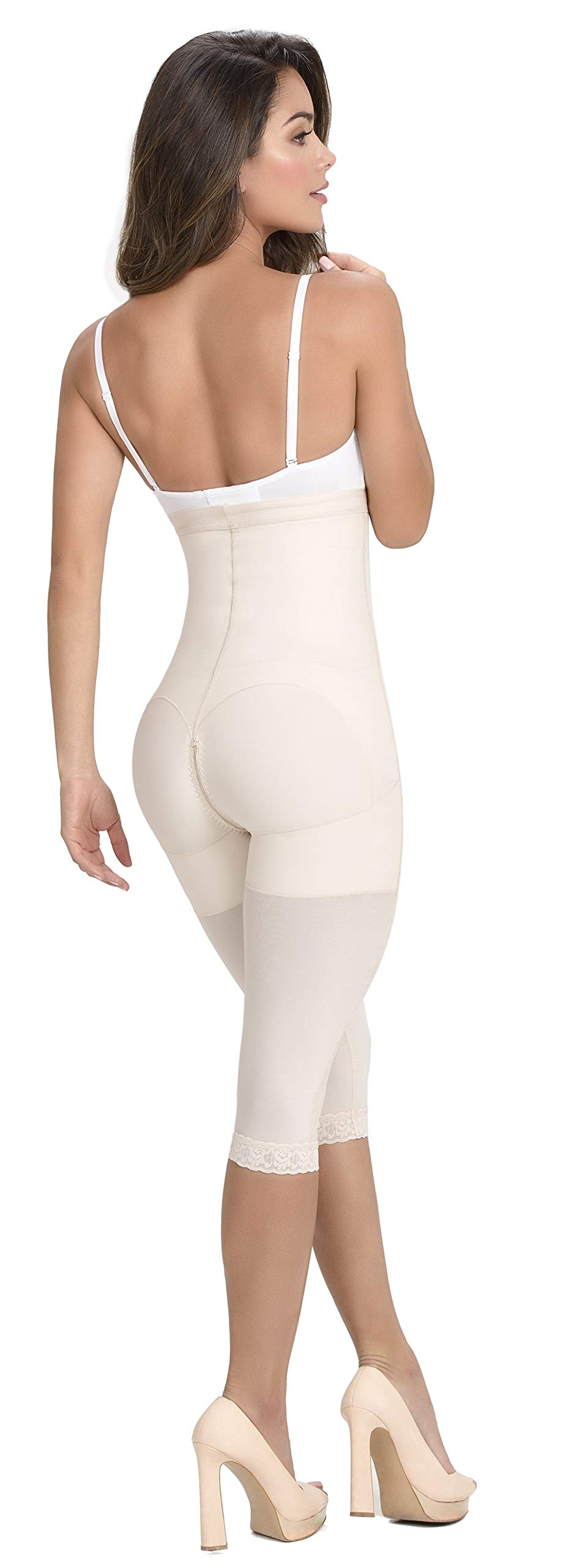 Seamless Capri Shapewear for Women - Waist Trainer & Fat Burning Slimming Panty - Perfect for Workouts, Postpartum & Everyday Wear