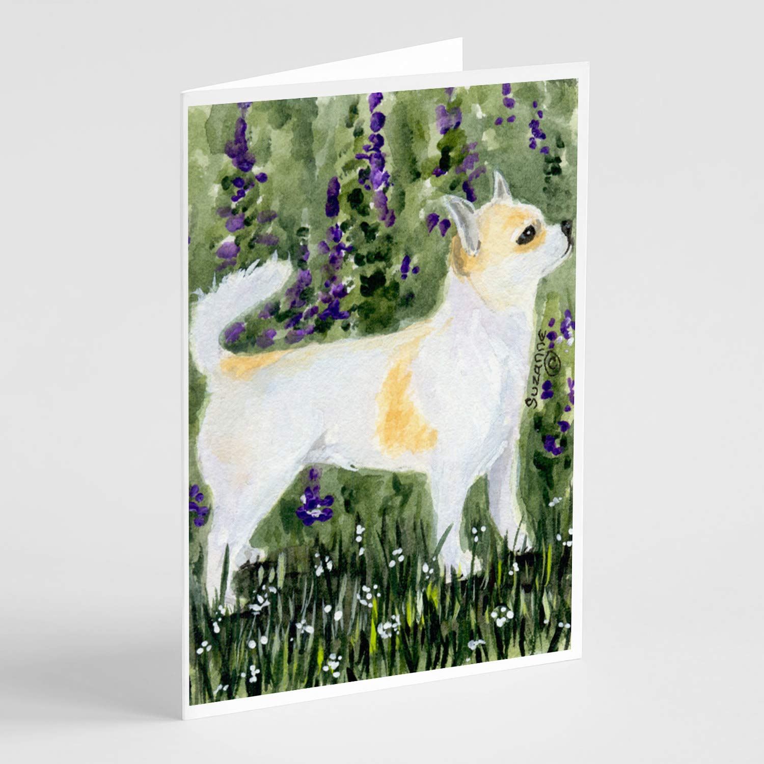 Whimsical Chihuahua Blank Greeting Cards & Envelopes - Pack of 8 A7 Size 5x7 Note Cards for Birthdays, Thank You Notes & Special Occasions | Caroline's Treasures SS8952GCA7P