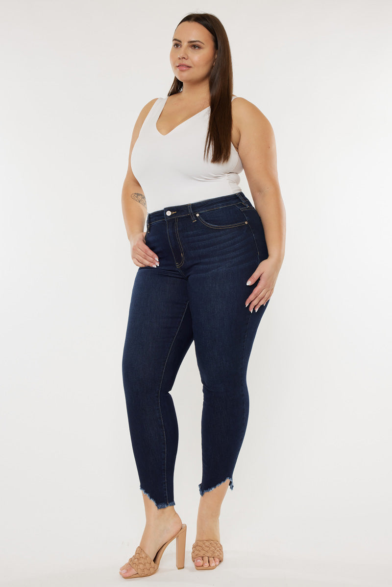 Ani High Rise Ankle Skinny Jeans for Women - Plus Size Stretch Denim Pants, Comfortable & Flattering Fit - Perfect for Casual Outfits, Date Nights & Office Wear