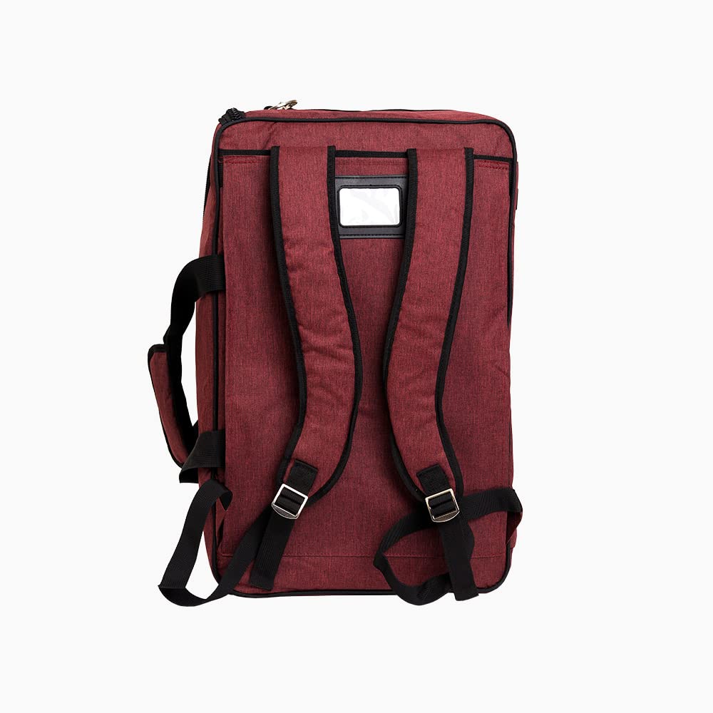 Premium Board Game Travel Bag with Backpack & Shoulder Strap - Padded Storage Carrier for Card Games & Tabletop Accessories (Ruby Red) - Perfect for Game Nights, Conventions & Travel