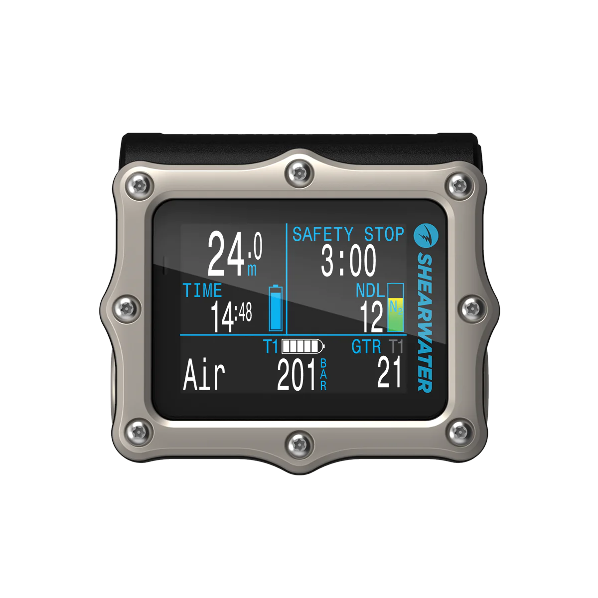 Shearwater Perdix 2 AI Dive Computer - Wireless Air Integrated Scuba Diving Gear for Professional & Recreational Divers - Perfect for Deep Sea Exploration, Wreck Diving & Technical Diving
