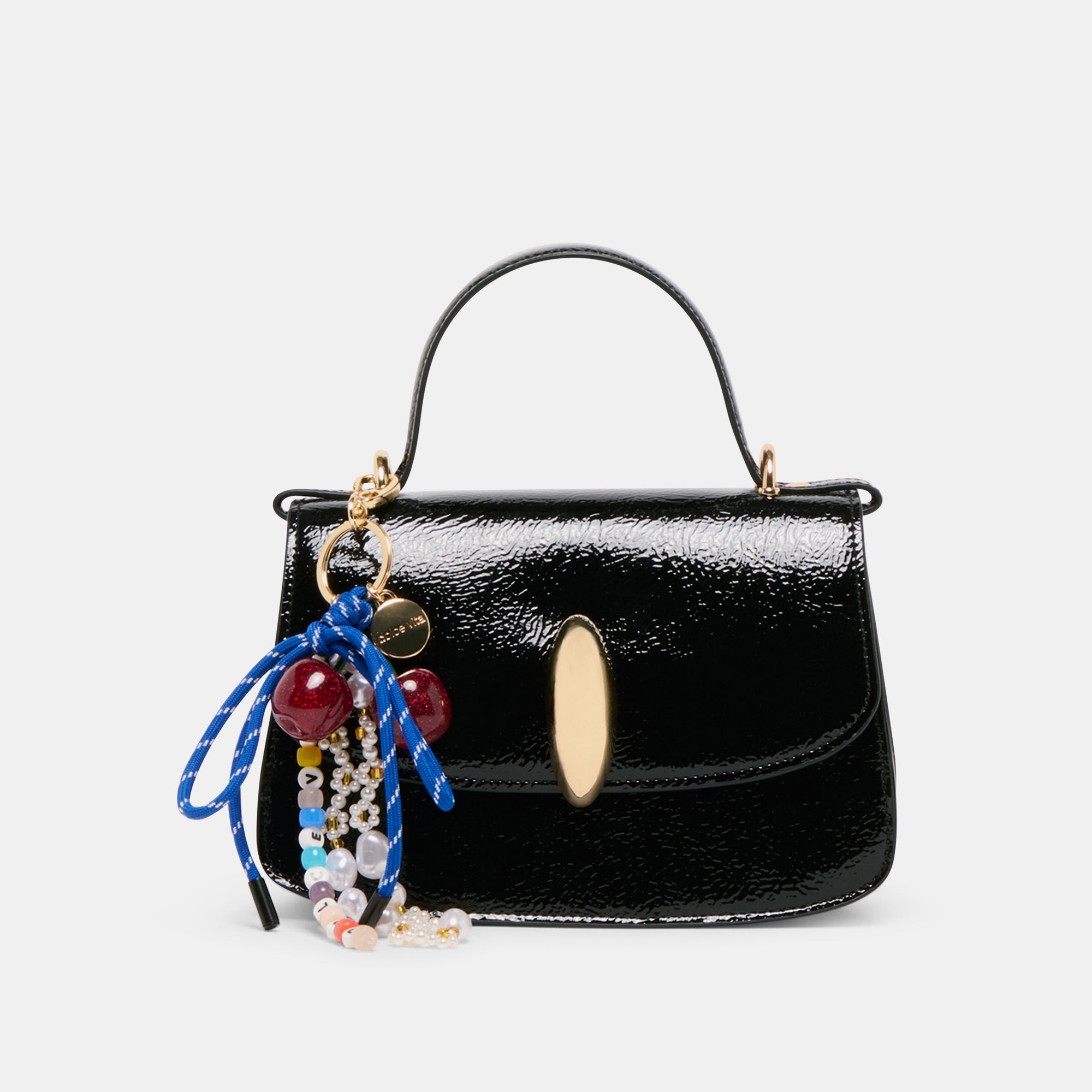 DOLCE VITA Beaded Bag Charm - Blue Multi Color Bohemian Style Handbag Accessory for Women | Perfect for Evening Bags, Clutches, and Boho Fashion Outfits