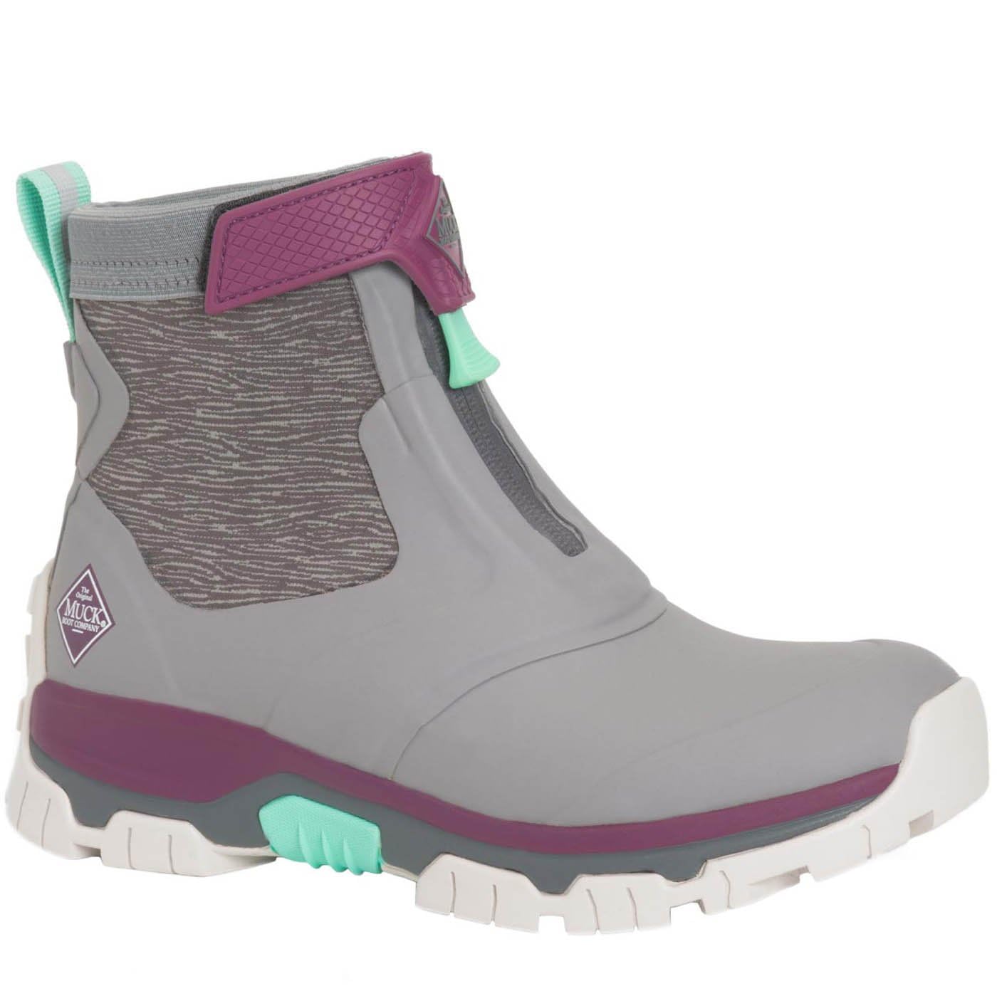 MUCK Women's Apex Zip High-Performance Waterproof Short Ankle Rubber Hiking Boots - Lightweight & Durable for Outdoor Adventures, Hunting, and Farm Work